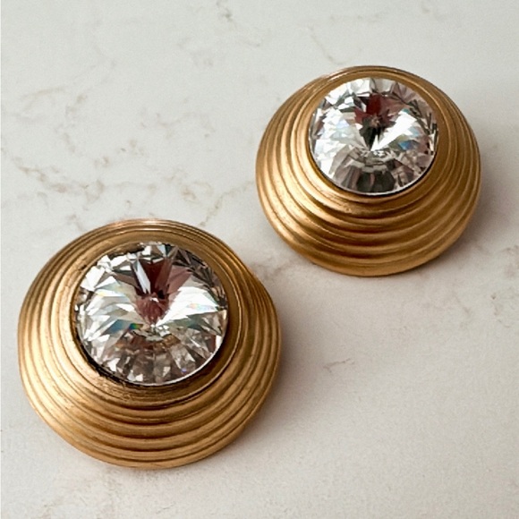 Vintage Carlotta Bijoux Statement Earrings, French Designer Earrings - Picture 1 of 15